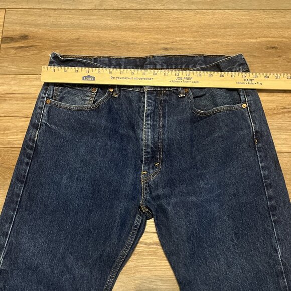 Men's Levis 505 Regular Fit Denim Jeans SZ 38x29 Blue Cotton Modern Red Tab - Picture 4 of 11